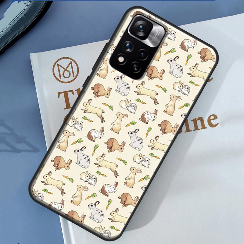 Cartoon Rabbit Bunny Case For Xiaomi Redmi 14C 13C 10C 12C Redmi Note 13 14 Pro 12 11 9 10 9S 10S 11S 12S Cover