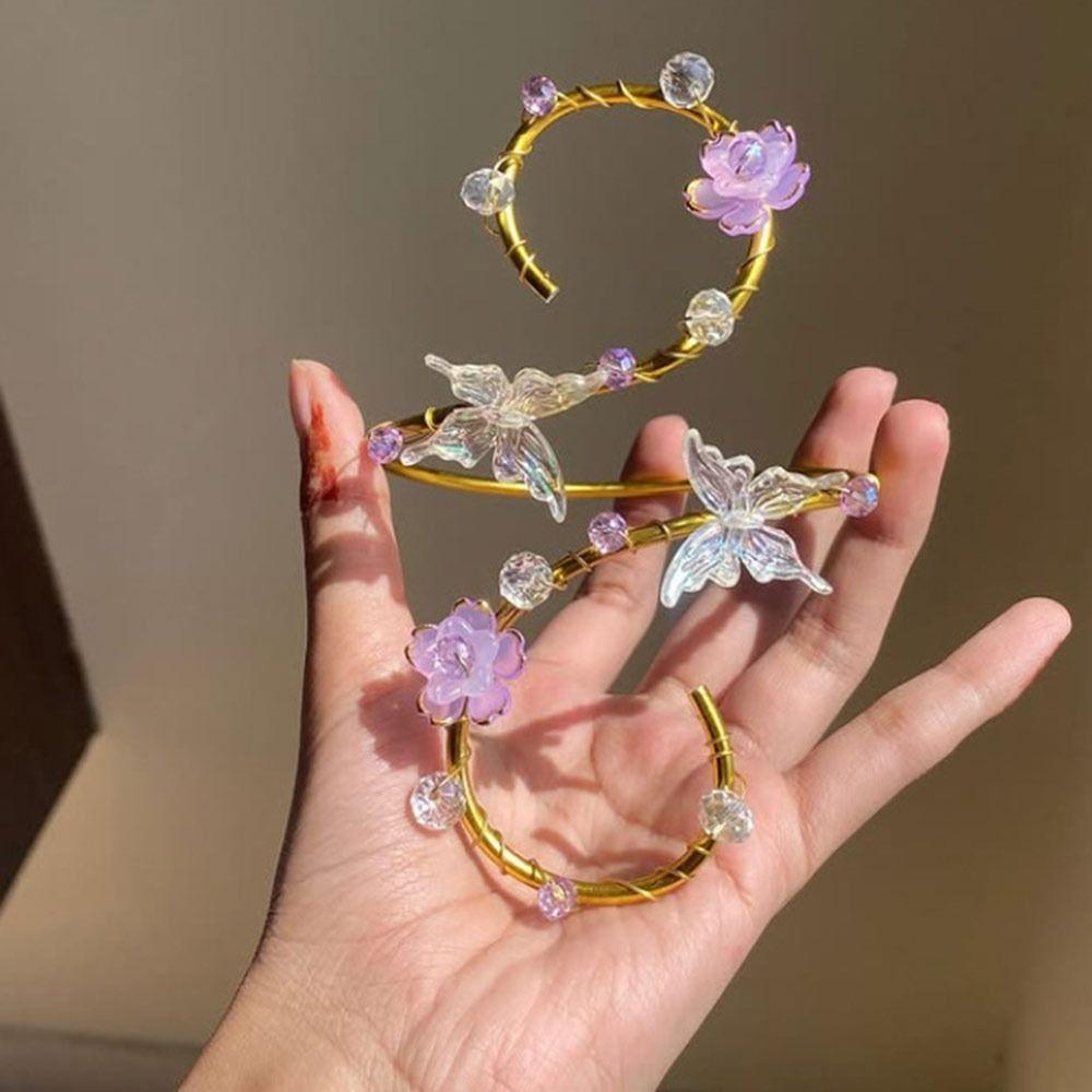 Butterfly Flower Upper Arm Band Adjustable Body Jewelry Cuff New Open Bangle Bracelet  Women