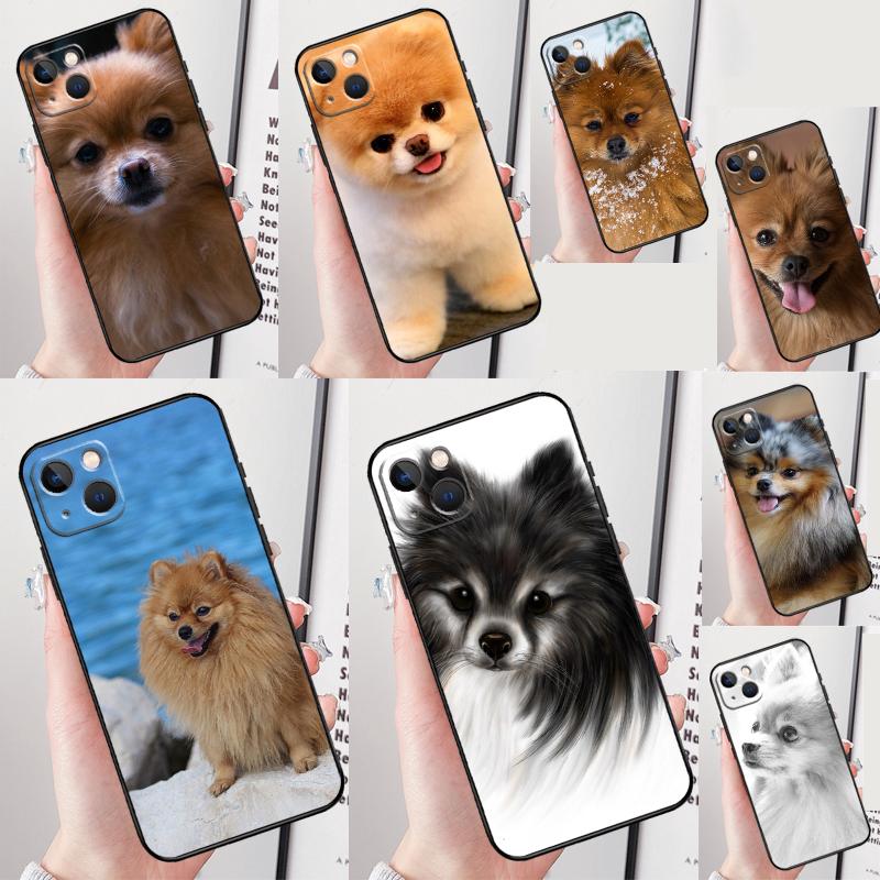 Pomeranian Dog Phone Case For iPhone 16 Pro Max 12 13 Mini 11 14 15 Pro Max XR 16 15 Plus 16e Cover Shell