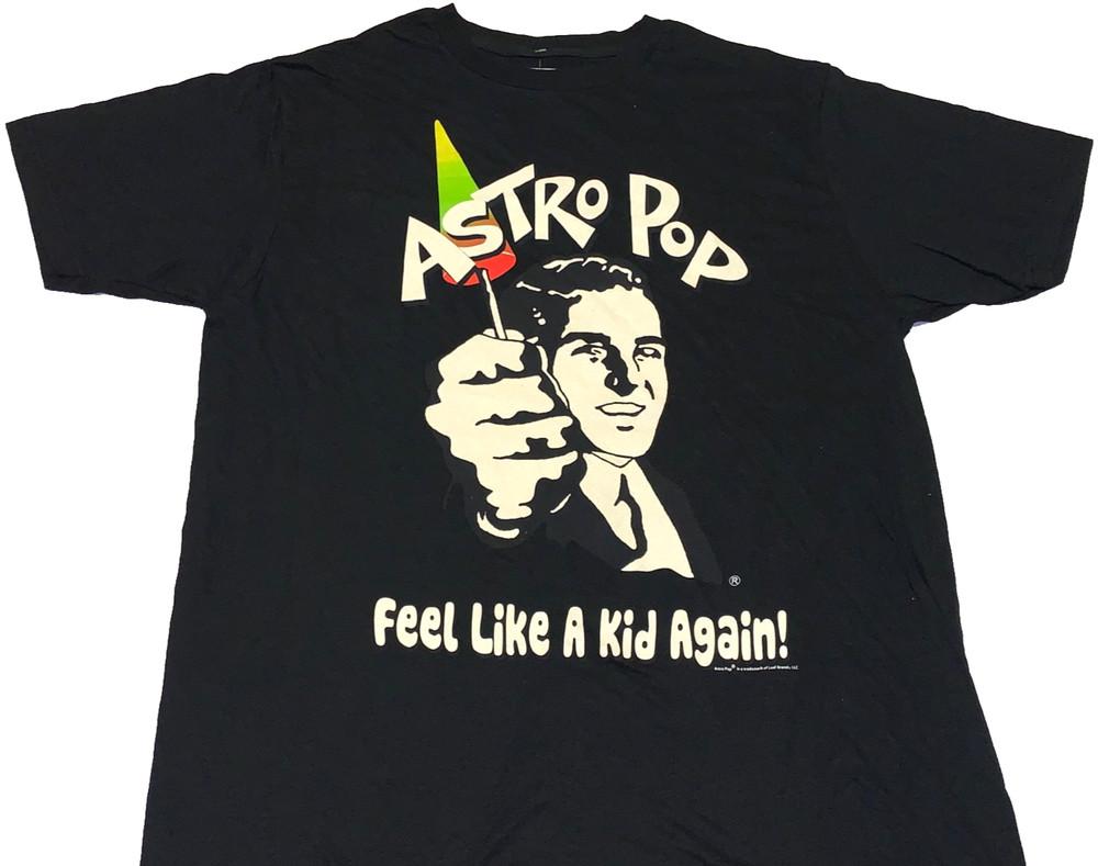 Rare! Vintage Astro Pop Candy Sucker Pops Black T-Shirt New! NWT MEDIUM Unisex T-Shirt