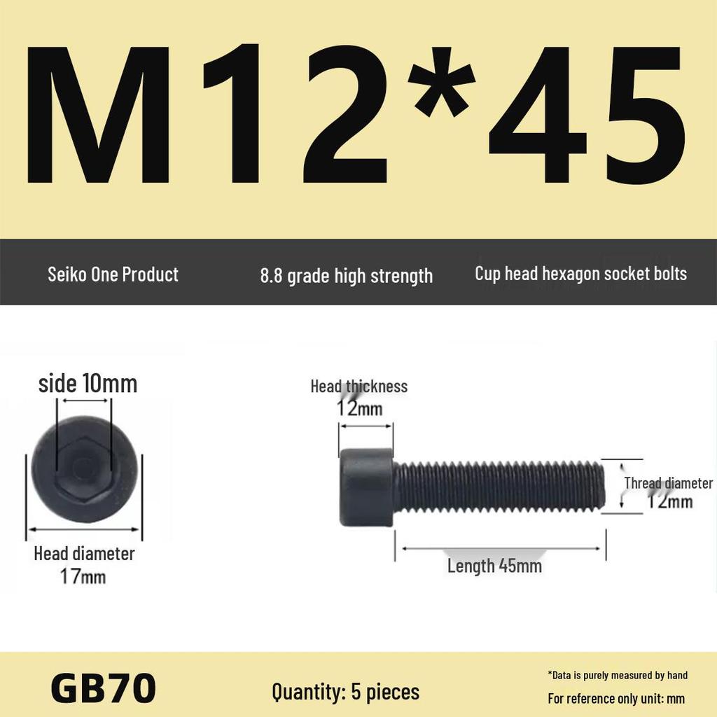 8.8 High-Strength Socket Head Cap Screw Bolt (M4-M16)