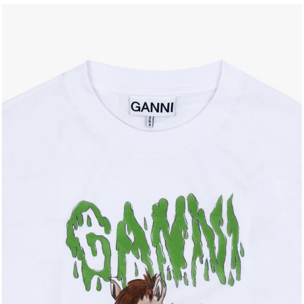 Ganni Women Long Sleeve T shirT Pony Logo A1050077 151