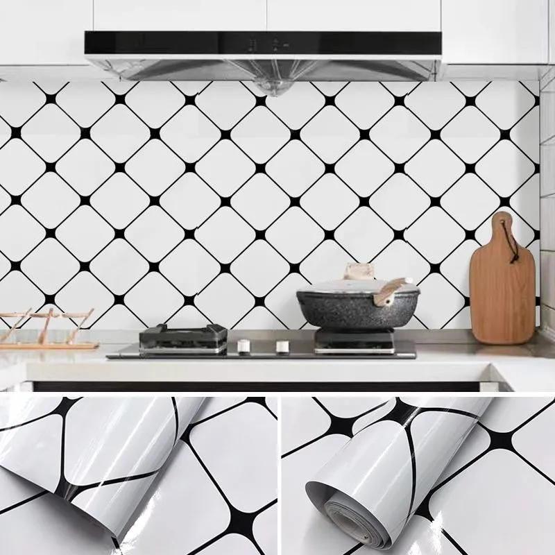 40cm Adhesive Wall Wallpaper High Temperature Resistance Cooking Bench Kitchen Waterproof and Oil Resistant Range Hood Sticker