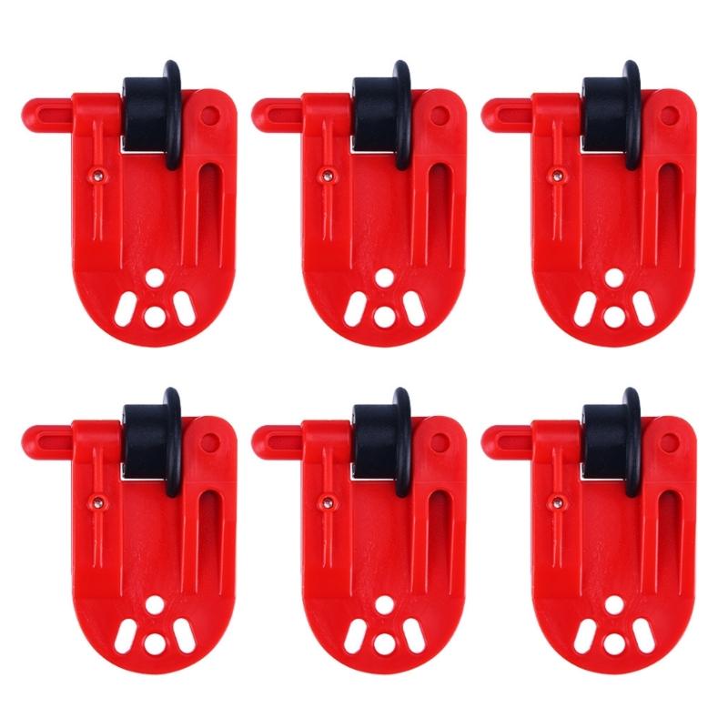 6Pcs Planer Board Release Clips Heavy Tension Snap Release Clip Downrigger Clip Fishing In-line Side Clip Fishing Tackle 1 красный