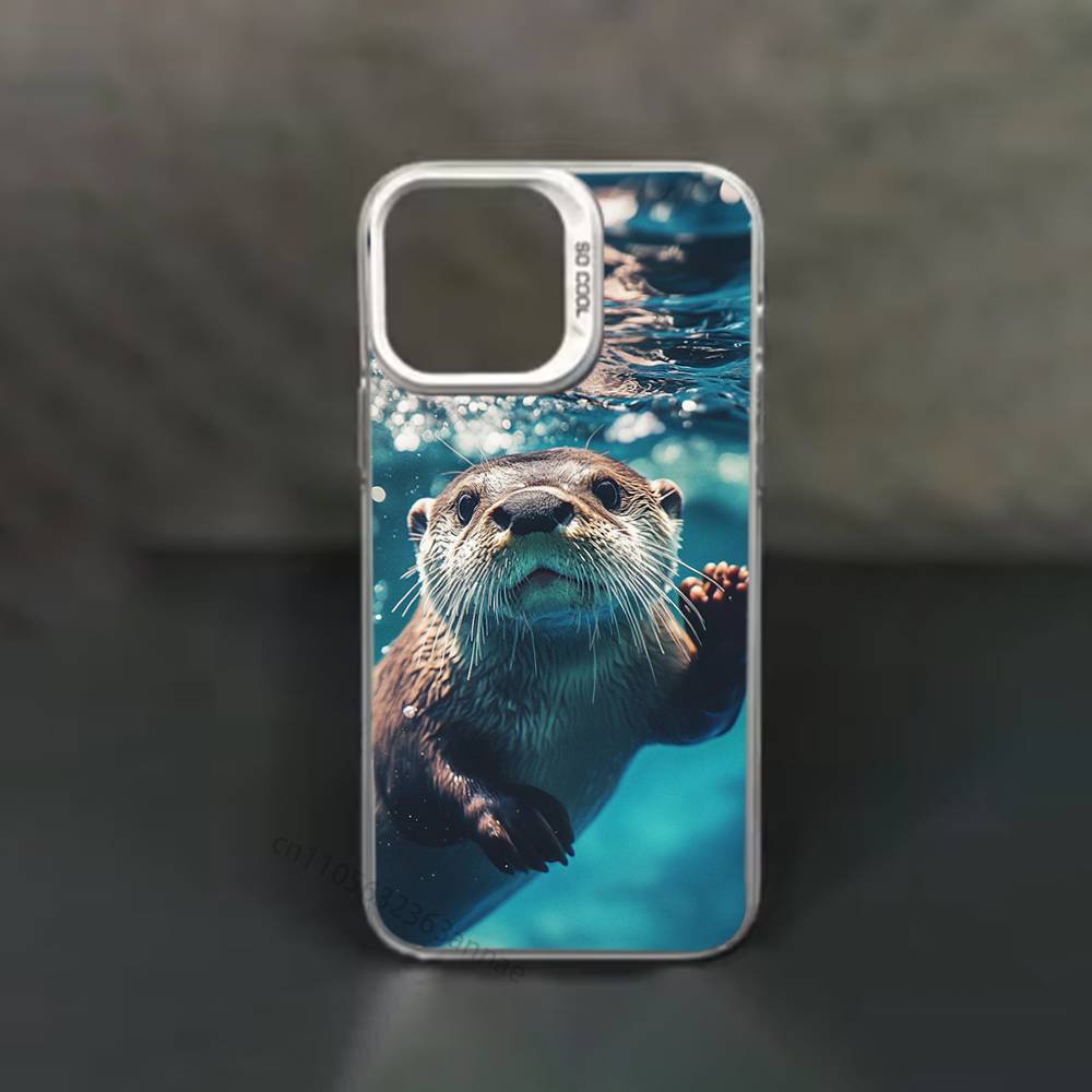 Sea Otters Animals Cute phone Case for iPhone 17 11 12 Pro Max Plus Mini Air SE 16e 14 15 16 13 Soft Shell