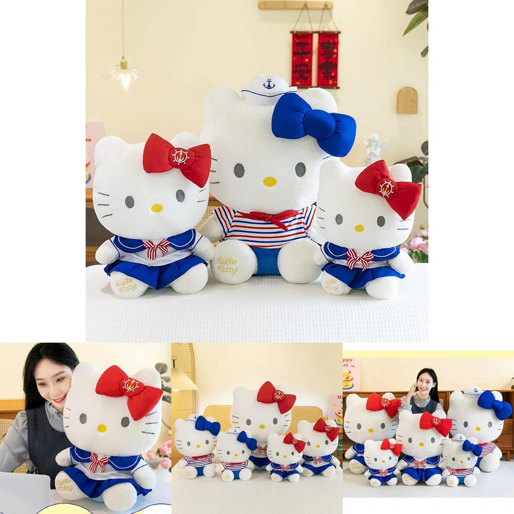 Adorable Navy Hello Kitty Plush Doll Soft Toy For Girls Cute Collectible Gift 40cm To 80cm Sizes
