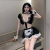 Sexy Christmas Lingerie V-neck Lace Uniform Temptation NY Maid Outfit Suit Maid Average Size