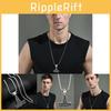 Cool Fox Head Pendant Necklace For Men Retro European American Hip Hop Style Fashion Jewelry