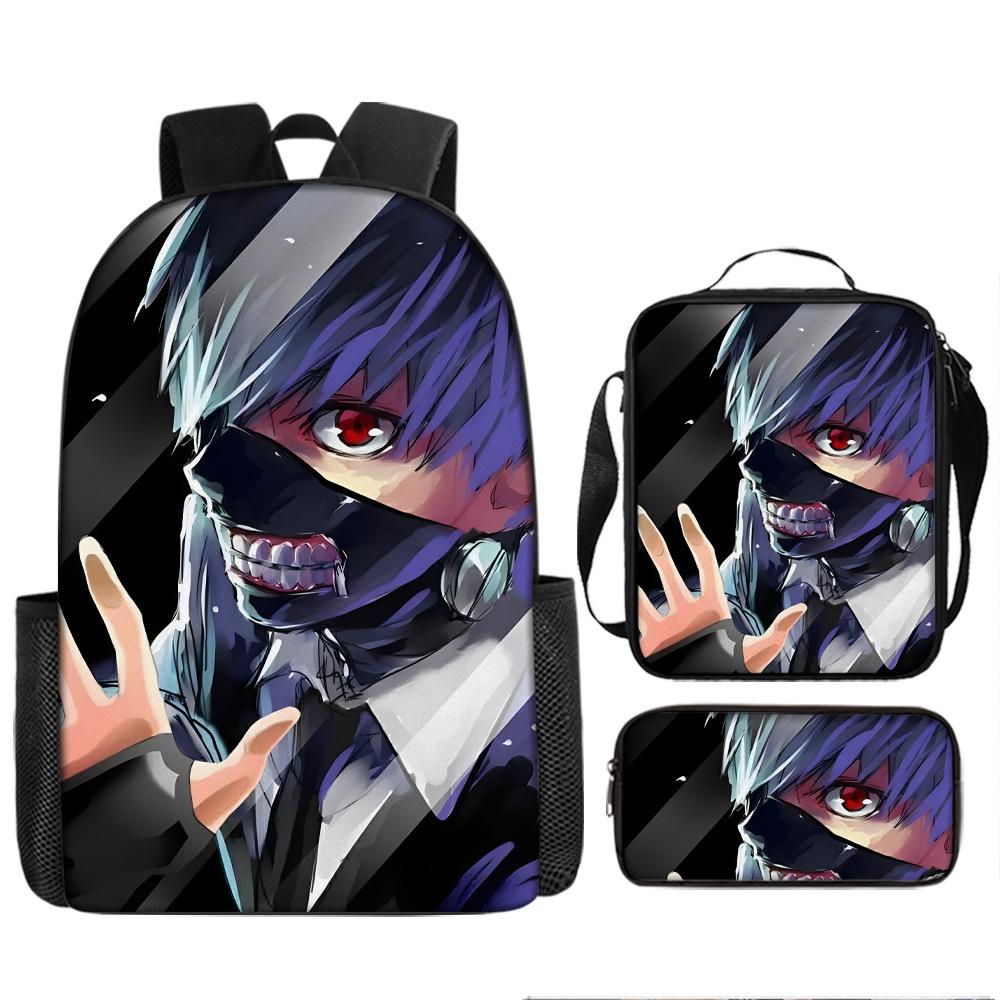 Anime Peripheral Backpack Tokyo Ghoul Food Backpack Kimuken School Bag Computer Bag Tokyo Ghoul Backpack