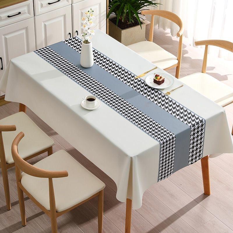 

Nordic Oil-proof Table Cloth Elegant Geometric Waterproof Table Cover Home Wedding Banquet Decoration Heat-resistant Tablecloth 140x180cm