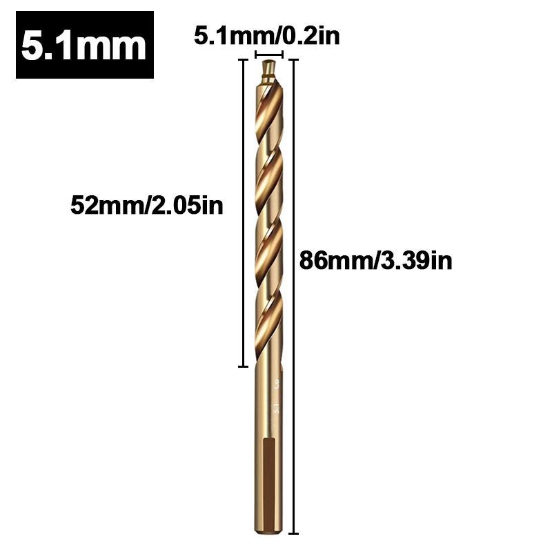 Cobalt Step Drill Bit M35 High Speed Steel Straight Shank 3-13mm HSS Twist Bit for Metal Stainless Steel Iron Drilling