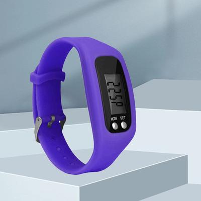 Relógio Pedômetro Com Display LCD Caminhada Fitness Operação Simples Rastreador Pulseira de Pulso e Contador Digital de Passos