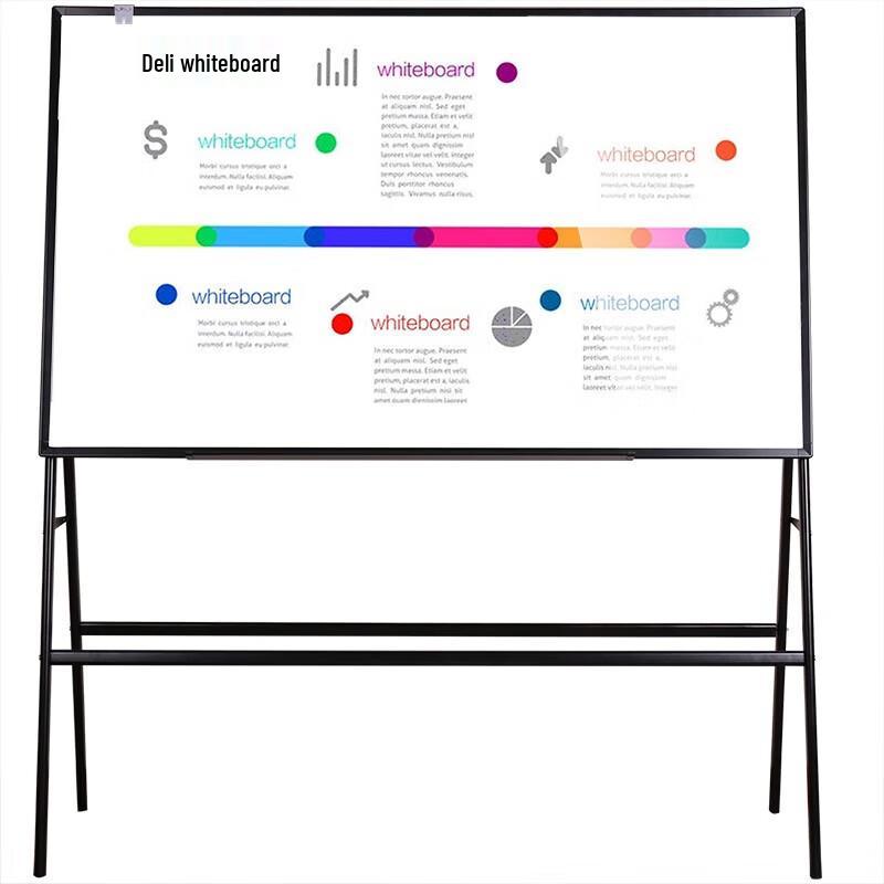 Deli 150x90cm Non-Magnetic Whiteboard with A-Frame Stand