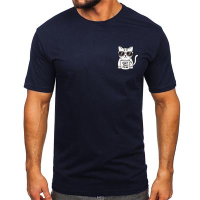 Cool Cat Logo T-Shirt 100% Cotton Minimalist Feline Symbol Tee for Men and Women Streetwear Essentials