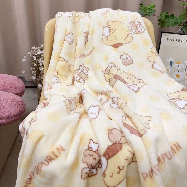 Cartoon Flannel Throw Blanket | Thick, Non-Shedding, All-Season Use for Dorms, Sofas, Cars