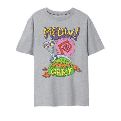 Pánské tričko SpongeBob SquarePants Meow Gary Marl