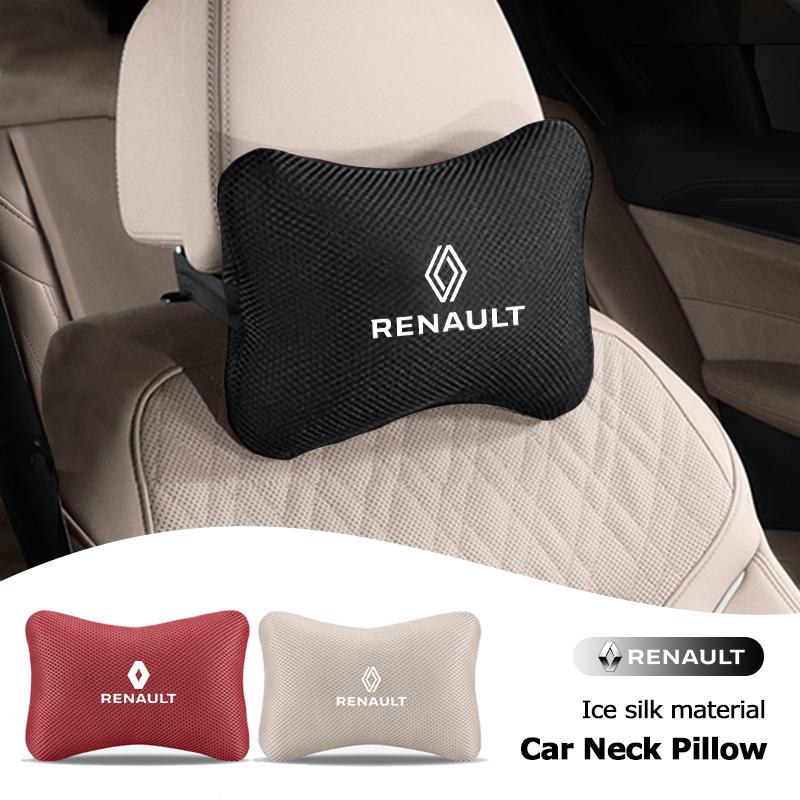 Car Neck Pillow Breathable Ice Silk Headrest Accessories For Renault Clio Koleos Megane Espace QM6 Kadjar Captur Scenic ZOE Key Z888