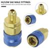 2Pcs R134A Low High Side Auto Car Quick Coupler Connector Adapters Air Conditioning Refrigerant Adjustable AC Manifold Gauge