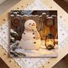 DIY Mini Rahmen Perlenmalerei Set Perlen Schneemann Winterlandschaft Leinwand Heimdeko Malerei