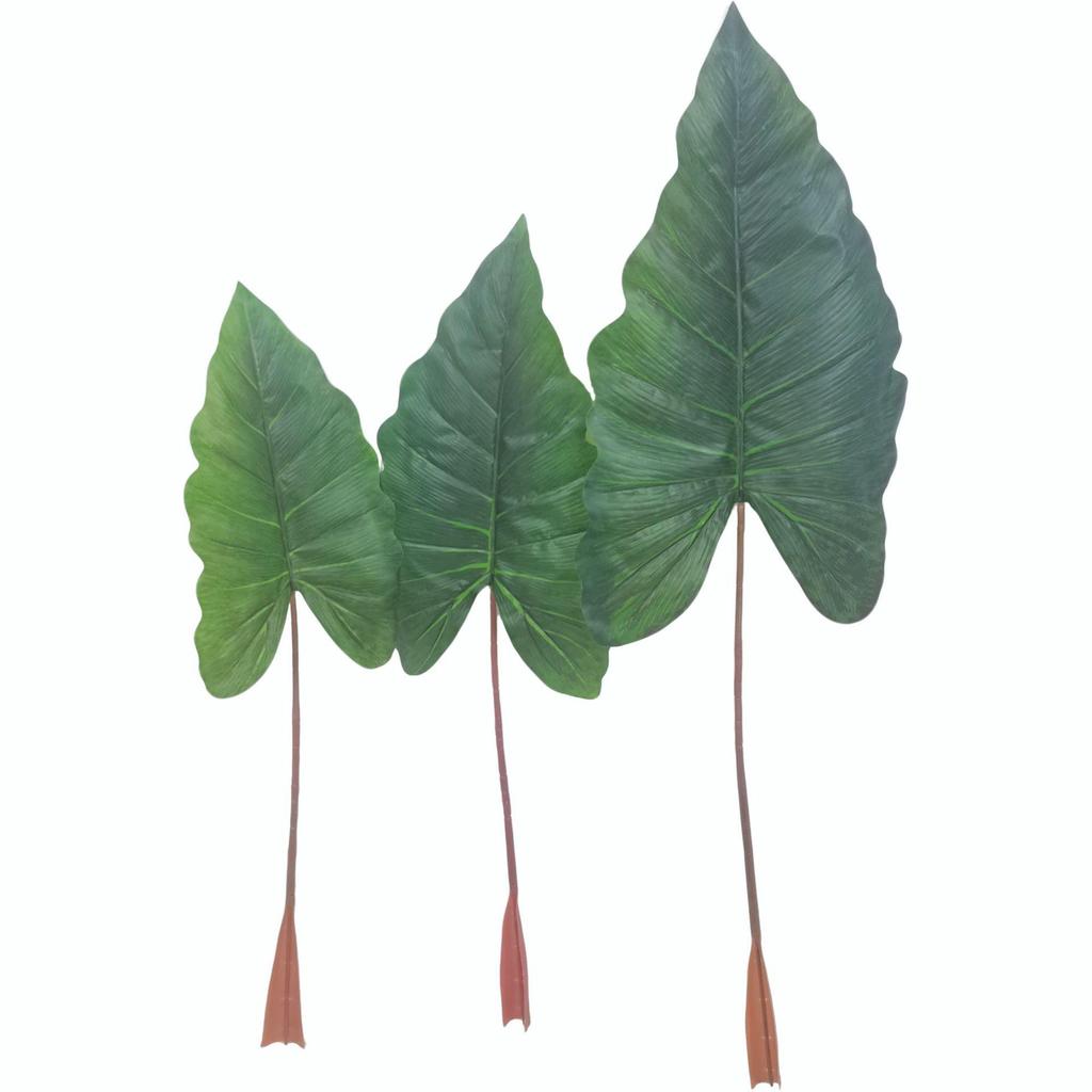 Artificial Caladium Leaves for Wedding, Home Decor, Landscaping, and Photography Props