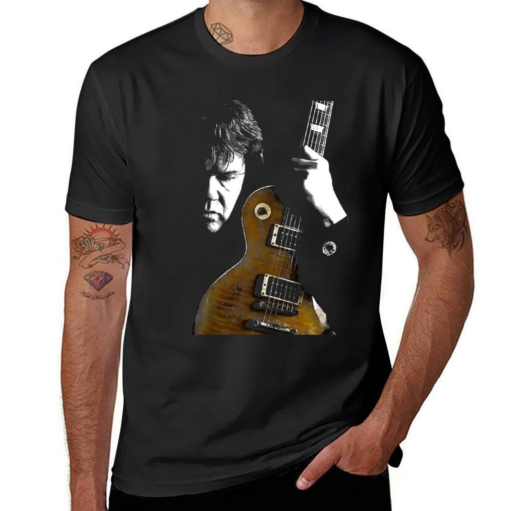 T-shirt Gary Moore Oversize Ragazzo Bianchi Anime Top Estivi Felpe Unisex