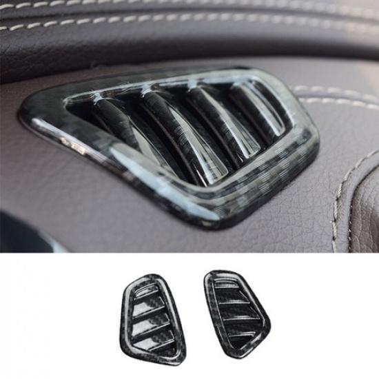 Instrument L&R Air Outlet Vent Trim For Benz E-Class 2016-2021 ABS Carbon Fiber