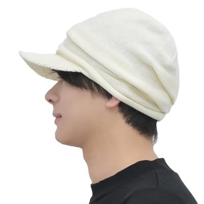 Strikkelue med brem Stor størrelse Strikket bomullslue Hatt Løs størrelse Strikket caps Alle årstider Kuldebeskyttelse Unisex Bomull Medisinsk lue Størrelse [Loo&c] Herre