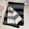 .1Pc Thickened Double-sided Knitted Scarf For Women Windproof Muffler Warm Shawl New Year's Christmas Accessories