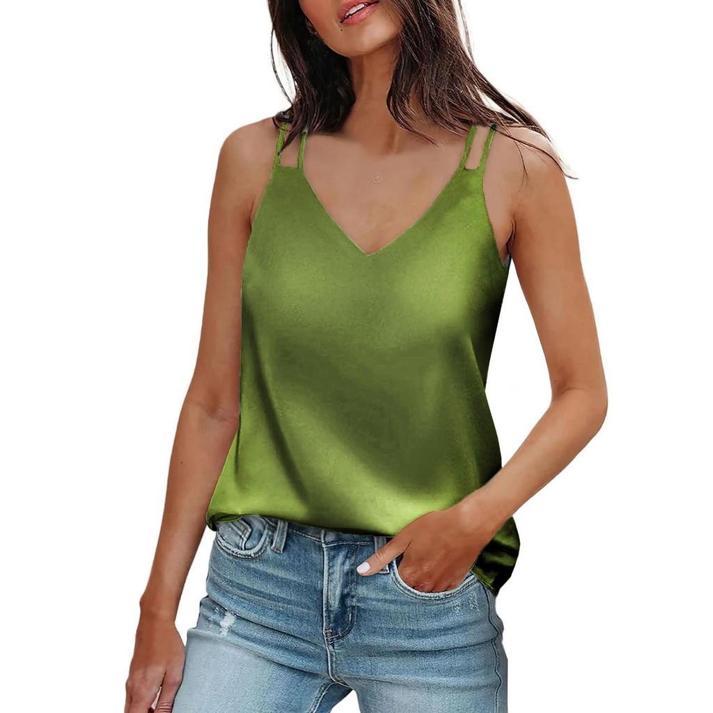 Lässiges ärmelloses Tanktop mit V-Ausschnitt in lockerer Passform für den Sommer