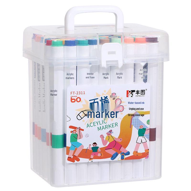 Washable Acrylic Marker Pens for Kids – No Bleed, Layerable, Perfect for DIY Graffiti & School Projects