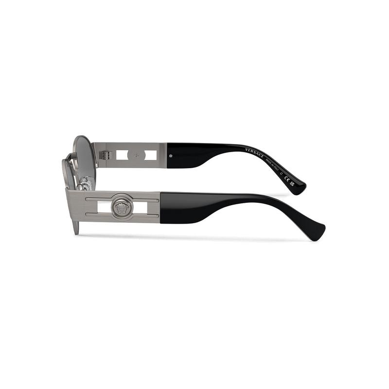 Versace Hollow Temples Metal Irregular Sunglasses Women's Gray 7099410 O2264-O10016G56_ONUL-gray 56