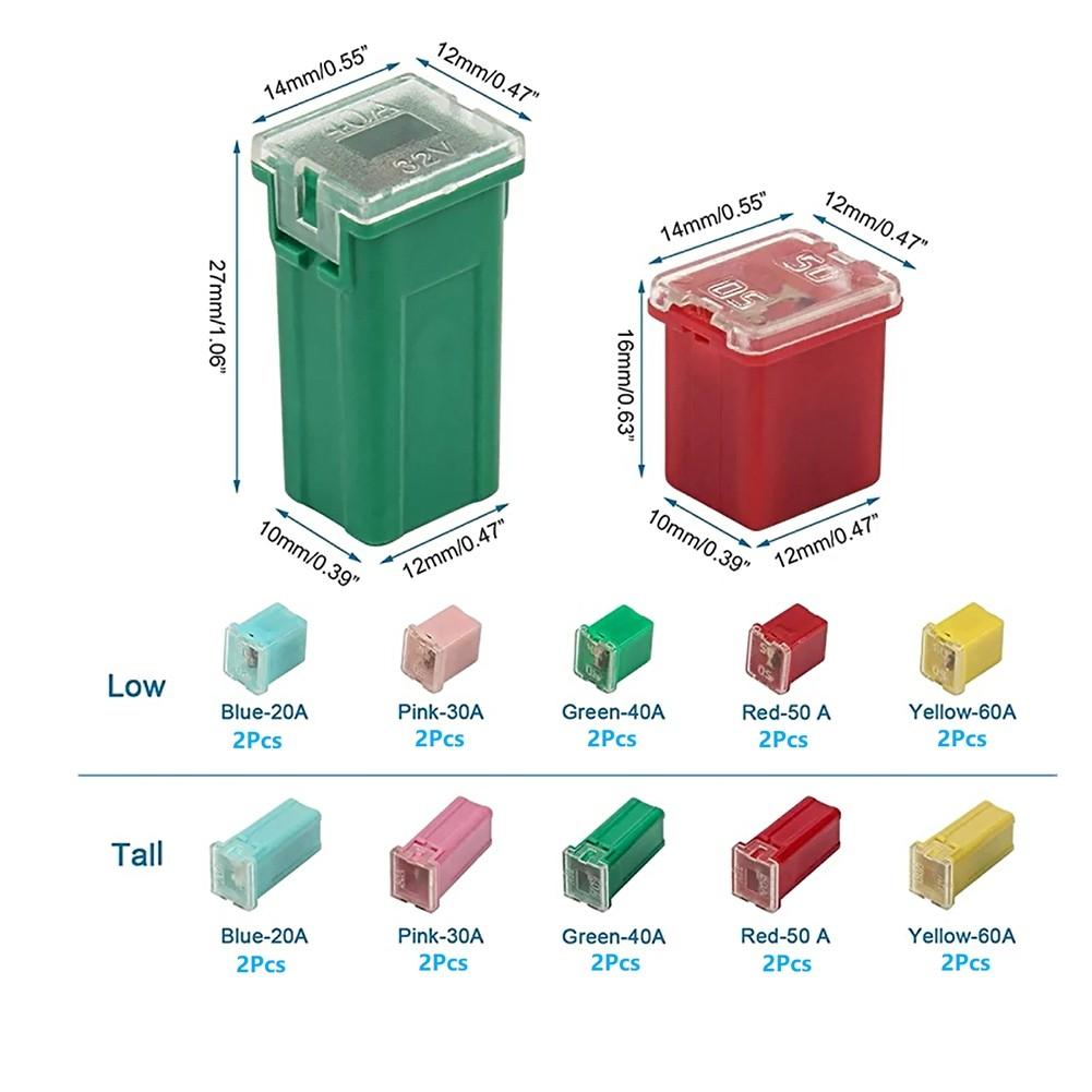 20Pc Car Fuse Combination Kit DC12-32V Low Voltage