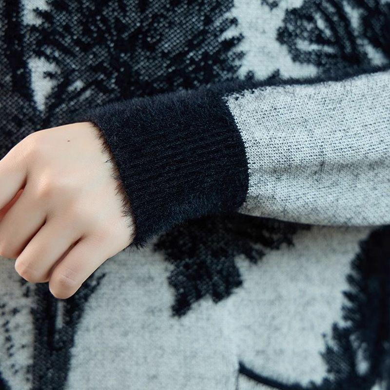 Women Knit Sweater Dress Long Sleeve Winter Mink Elegant Fall Outfit Clothes