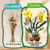 Non-Toxic 296Pcs Lily Flower Potted Plant Building Block Flower Model Puzzle Toys Sets New Year Christmas Birthday Gifts