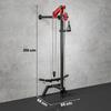 Katrol Gewichtstrainingsstation Kabelmachine LAT Wandmontage Aanpasbare Gewichtslast 85x68x210cm Zwart