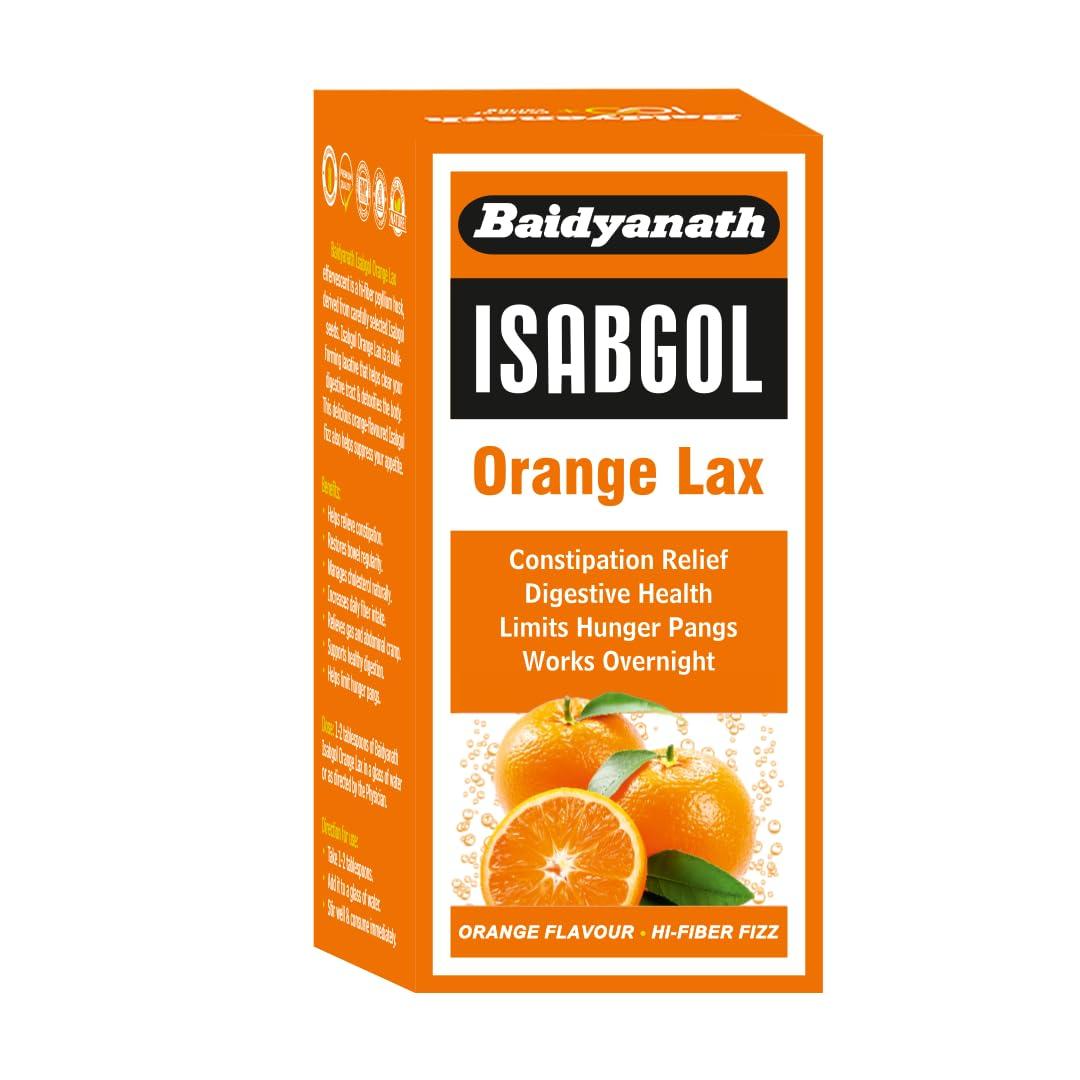 

Baidyanath Isabgol Orange Lax Powder 250g Pack Of 1 – Natural Effervescent Fibre Supplement