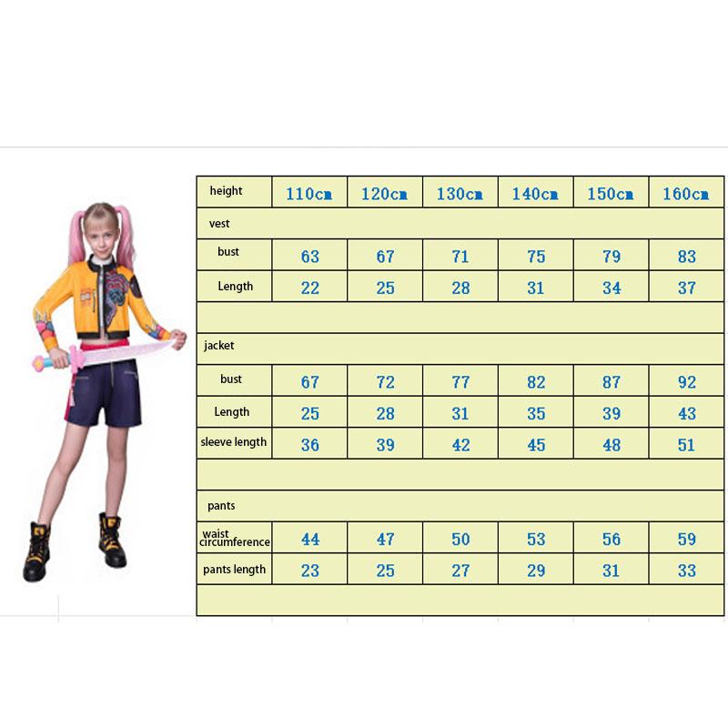 Halloween Children Zoey Mira Rumi Cosplay Costume Carnival, K-Pop Hunters Girl Group Idol Role Play Dress Up Outfit Suit