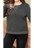 Plus Size Women S Striped Patchwork Long Sleeve Mock Two Piece Top