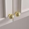 2Pcs Cabinet Pull Brass Dressers Knob Round Stripe Drawer Door Pulls Handles Kitchen Bedroom Furniture Hardware