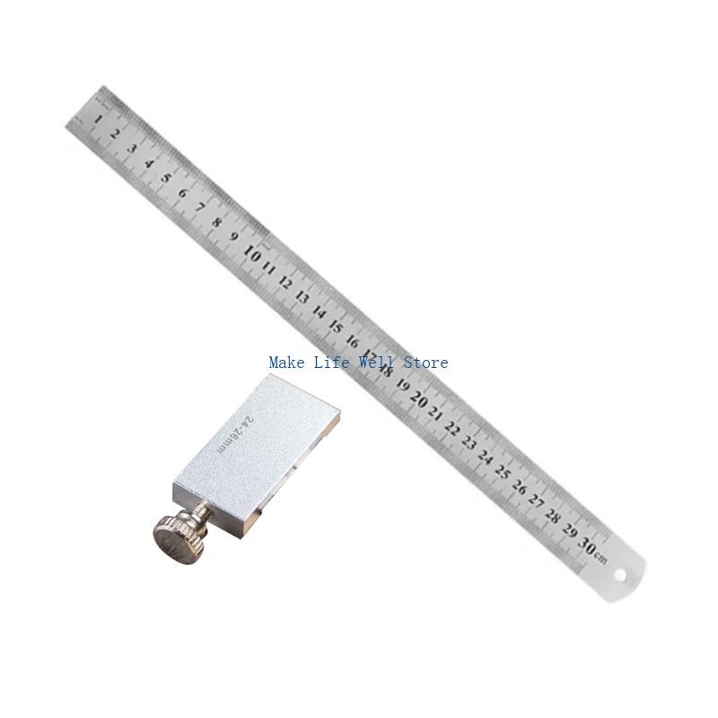 Carpentry Square with Positioning Slide Stop Woodworking Tool Marking Gauge