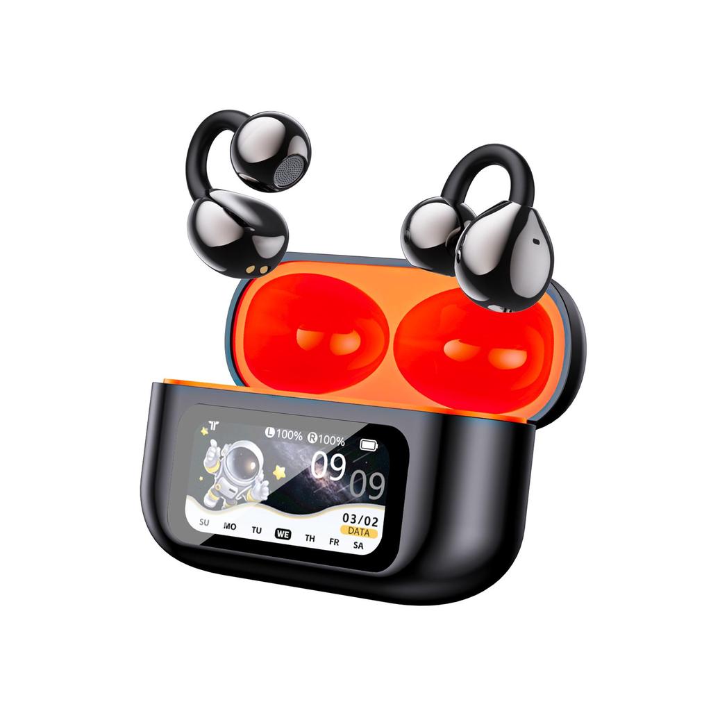 XG42 Bluetooth Earphones: Smart Screen Clip-on, Dual-Ear, AI Translation, Cross-Border Model with Digital Display.