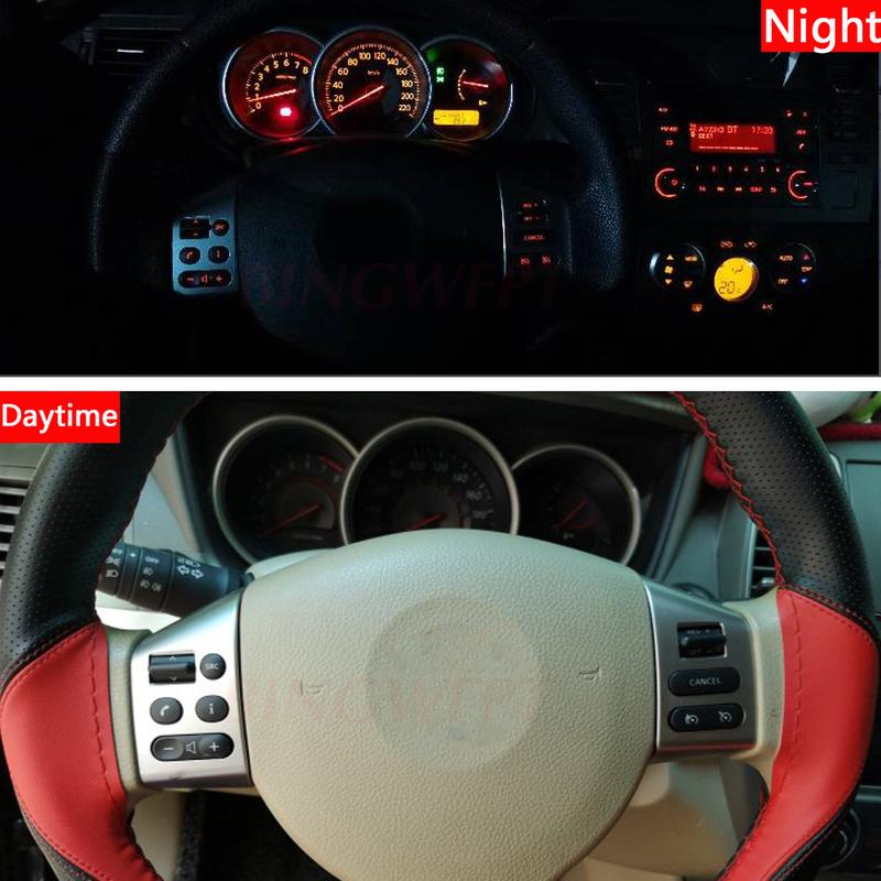 For SYLPHY 2005-2018 Steering Wheel Control Buttons With Backlight Car Styling Buttons FOR Nissan LIVINA 2007-2010