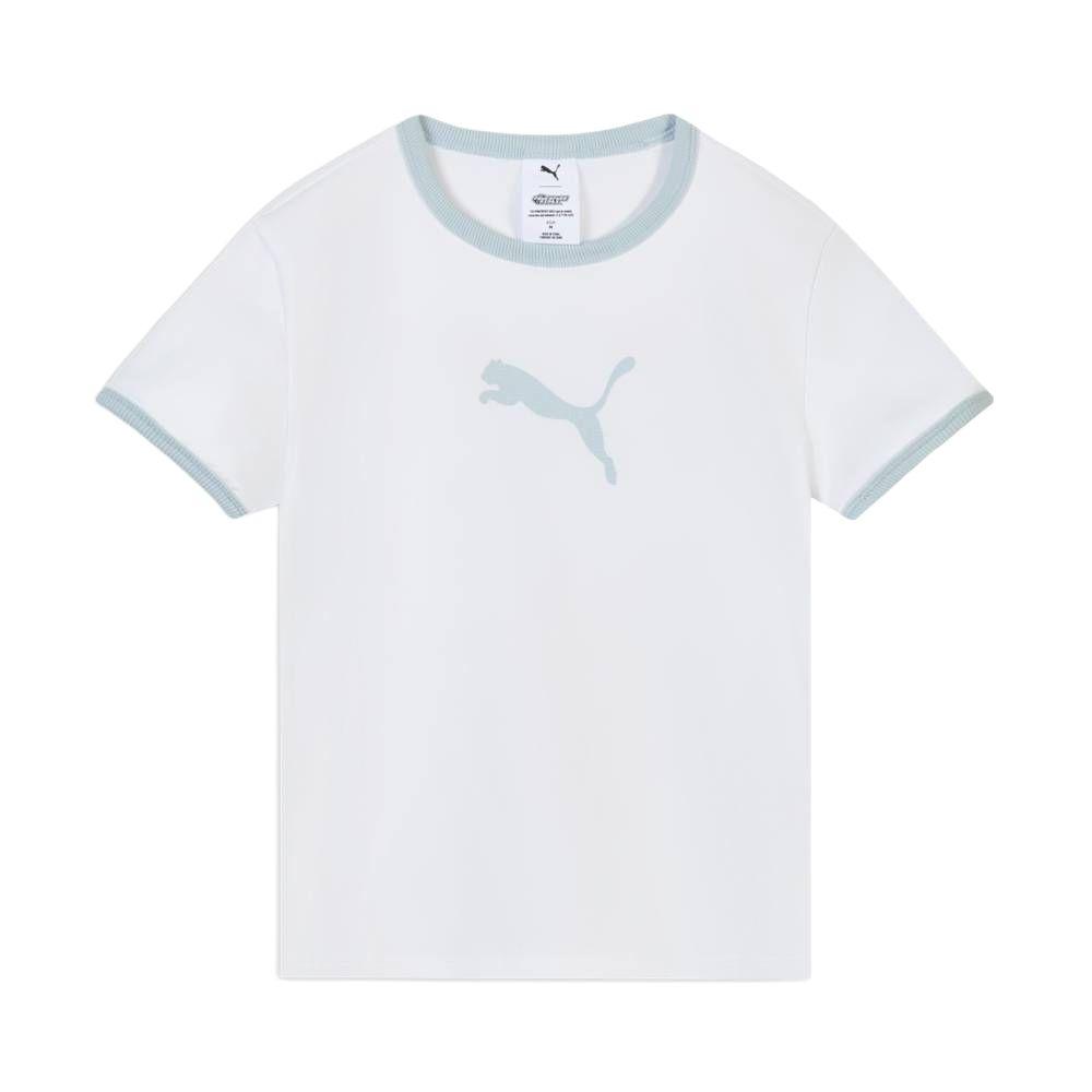 

Puma X The Powerpuff Girls Color Block Cartoon Slim Fit Short Sleeve Round Neck T-Shirt Women tops 63747102 XS