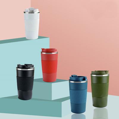 Taza de café de acero inoxidable de 380 ml y 510 ml, taza térmica, taza térmica, taza térmica, taza térmica, taza de viaje antideslizante, botella térmica para coche