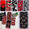 IK62 Spooky Scary Face Eyes Transparent Phone Case for Motorola Moto Edge 20 30 40 50 S30 Fusion Ultra Pro Neo Lite + G200 G23