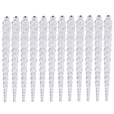 12pcs Acrylic Icicle Party Wedding Festival Christmas Tree Hanging Decoration 14.8cm12pcs Acrylic
