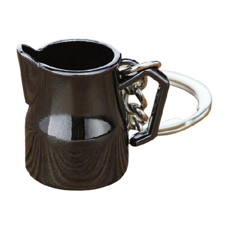 Fashionable Metal Espresso Accessory Keychain Fashion Key Pendant Coffee Theme Pendant Unisex Present for Coffee Fan