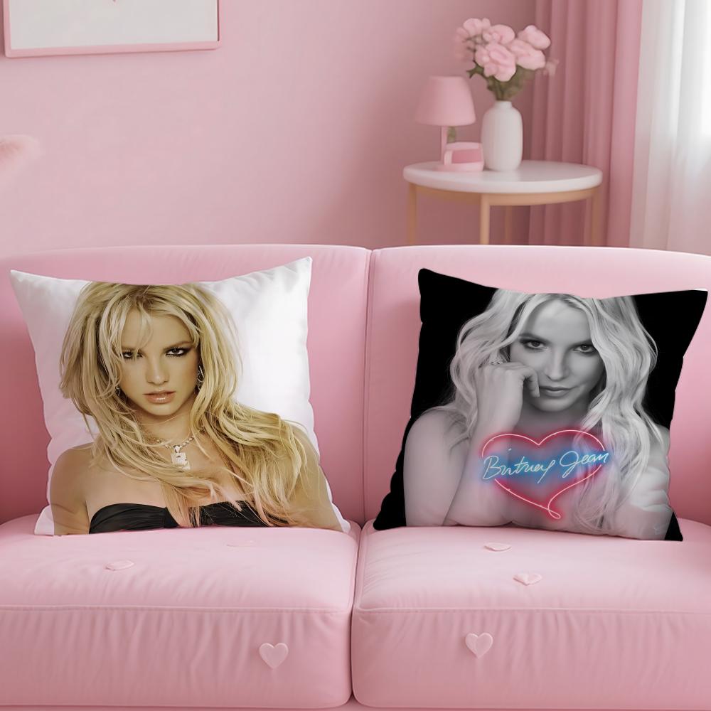 Classic Singer Britney Jean Cushion Cover Soft EasyWash Pillow Case Versatile for Couch Bed Travel and Office