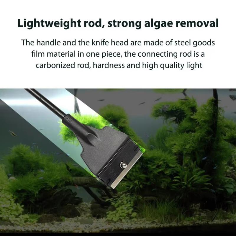 Aquarium Cleaning Tool Fish Tank Flat Sand Algae Removal Dual-Use Glass Algae Removal Scraper Household Cleaning Supplies Tool