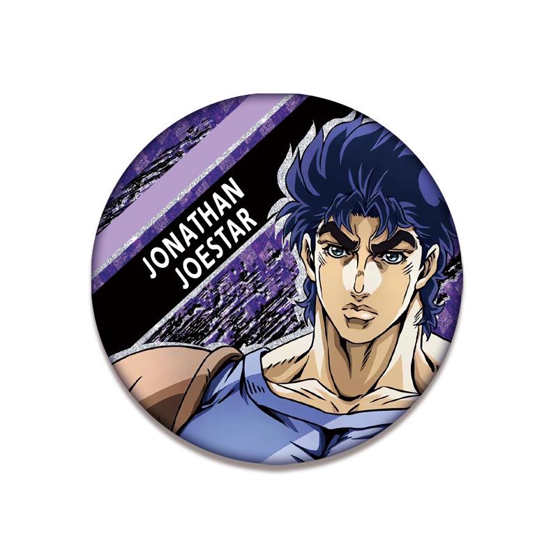 JOJO's Bizarre Adventure Double Flash Badge: HD Print, 75mm/58mm Diameter, Anime Button Pin